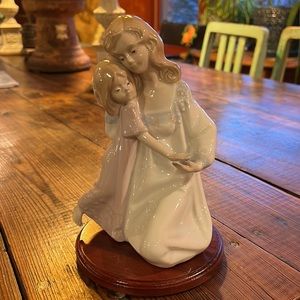 Paul Sebastian mother and daughter porcelain statue.